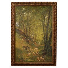20th Century Oil on Canvas Italian Landscape Signed C. Bentivoglio Painting 1920