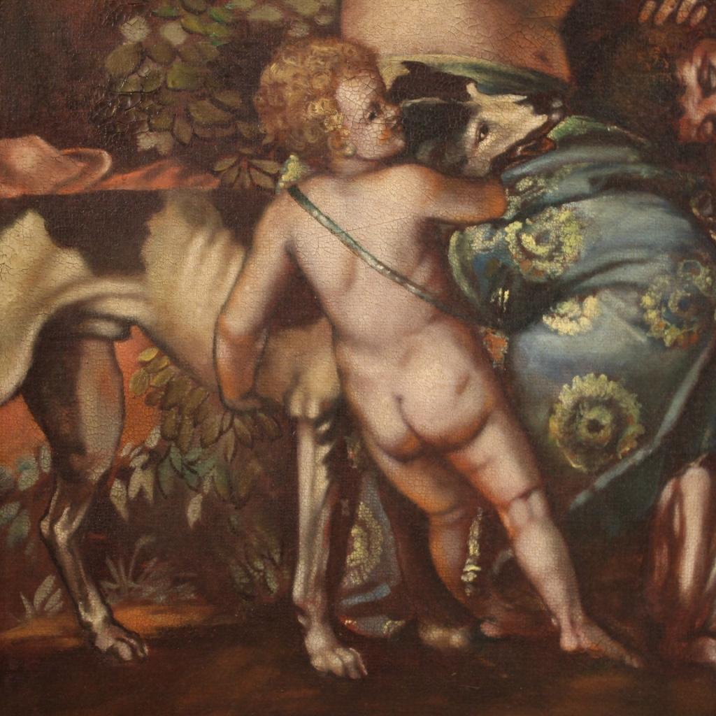 20th Century Oil on Canvas Italian Mythological Painting, 1960 In Good Condition In Vicoforte, Piedmont