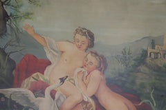 20th Century Oil on Canvas Italian Mythological Painting with Frame, Signed