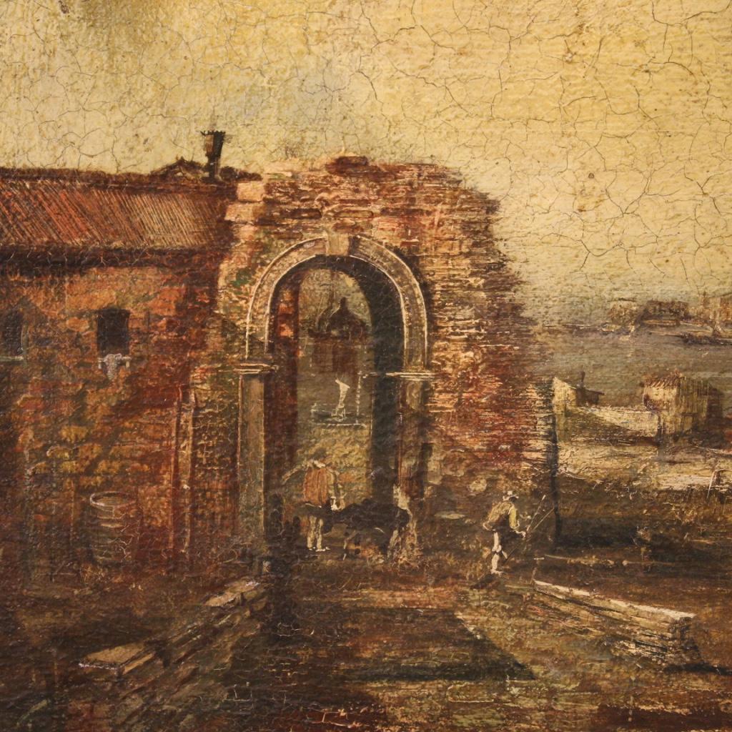 huile sur toile du 20e siècle Peinture italienne Paysage marin, 1970 en vente 5
