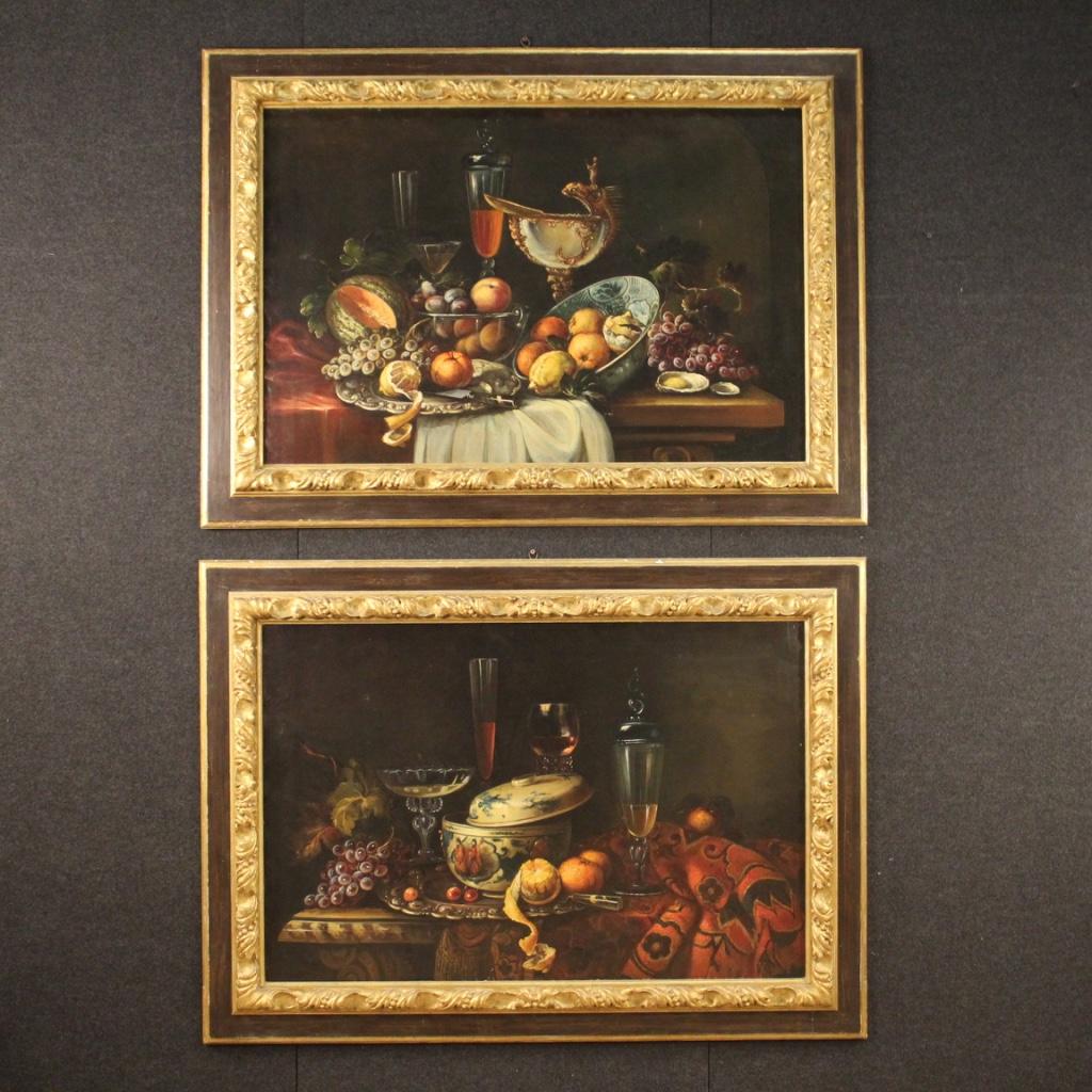 20th Century Oil on Canvas Italian Painting Still Life with Fruits, 1970 In Good Condition In Vicoforte, Piedmont