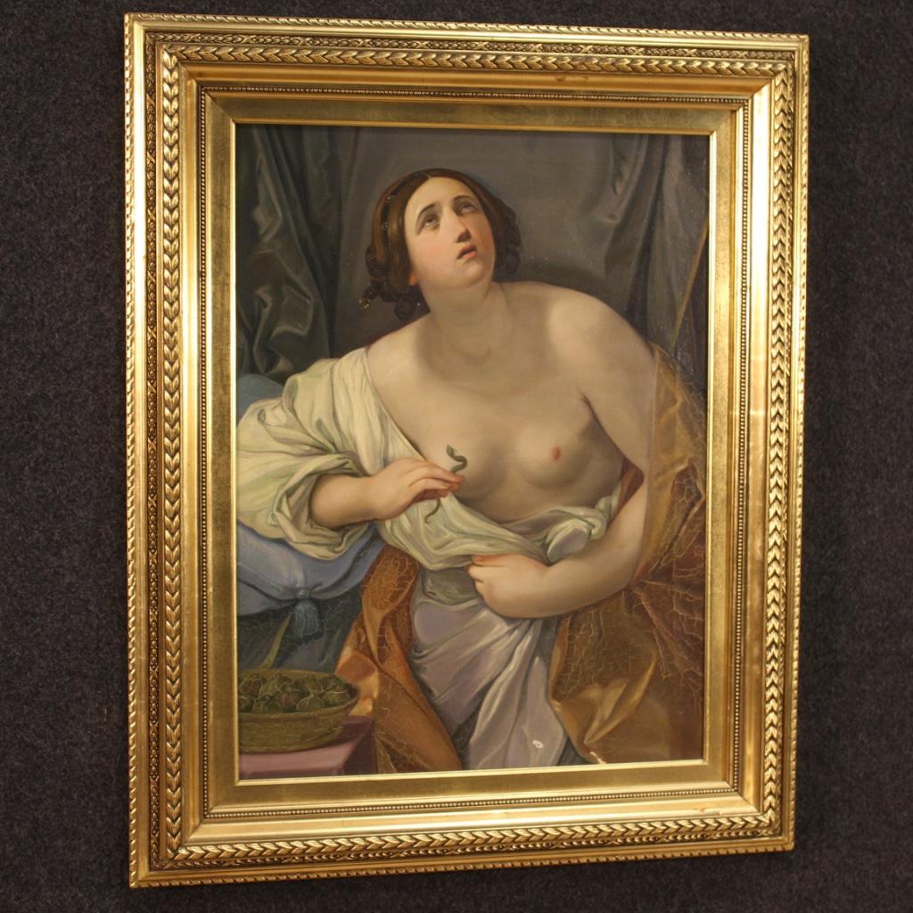 20th Century Oil on Canvas Italian Painting Suicide of Cleopatra, 1960 6