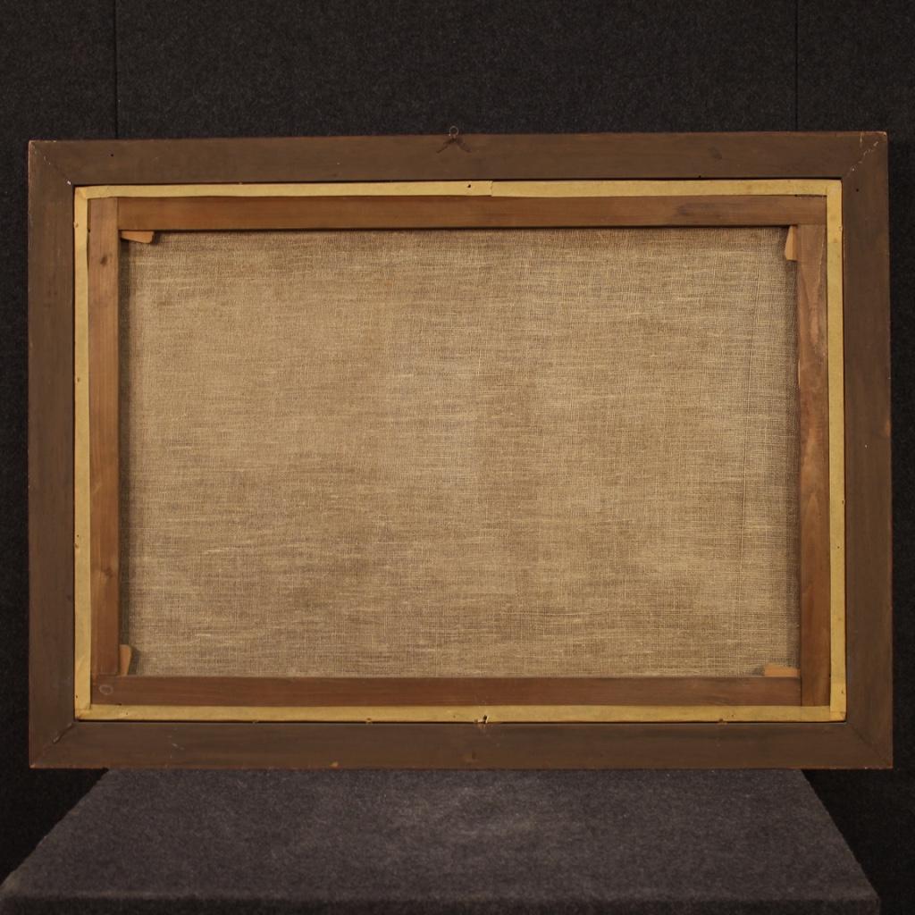 20. Jahrhundert Öl auf Leinwand Italienische Seelandschaft Gemälde, 1970 im Angebot 10