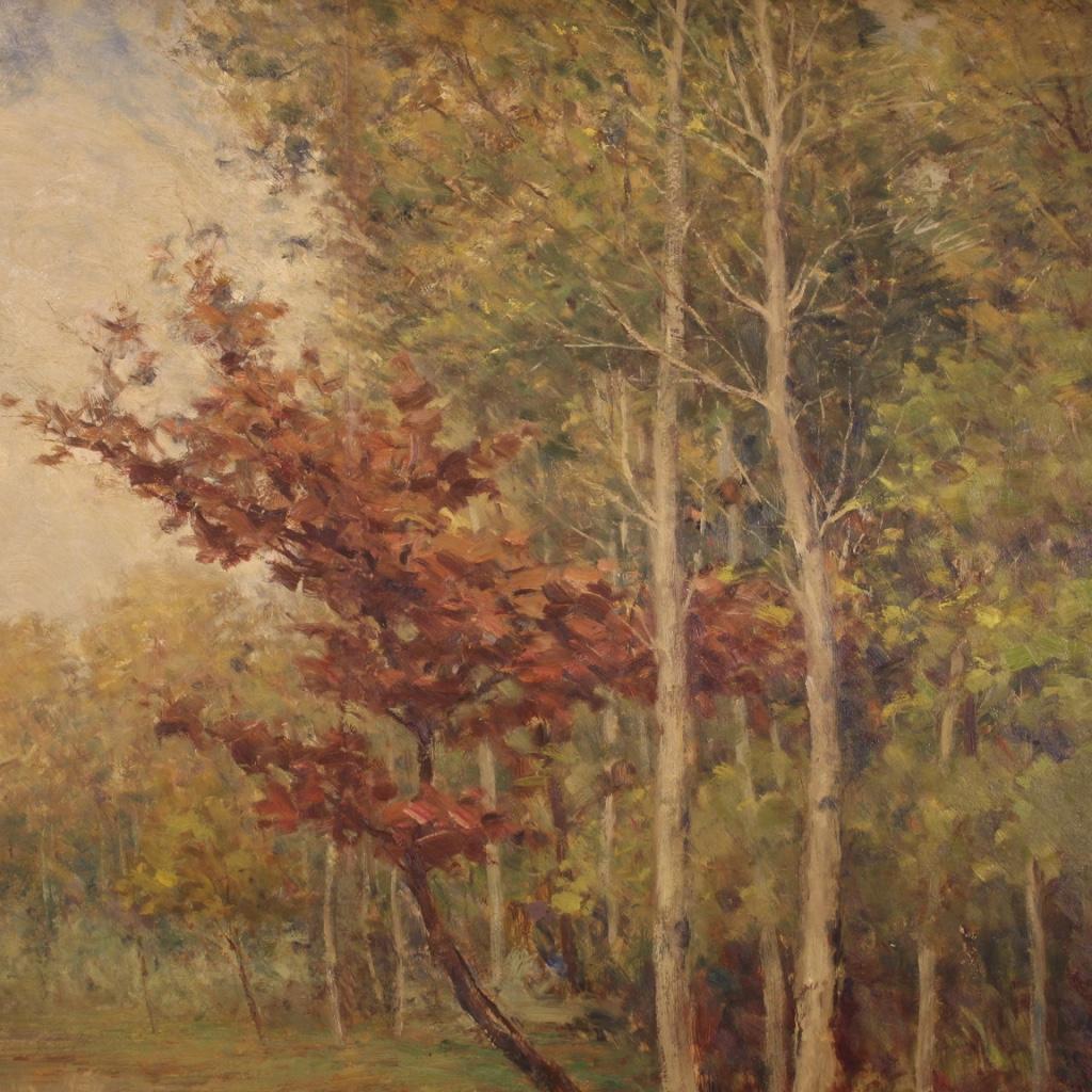 20. Jahrhundert Öl auf Leinwand Italienisch signiert und datiert Landschaftsgemälde, 1940 im Angebot 6