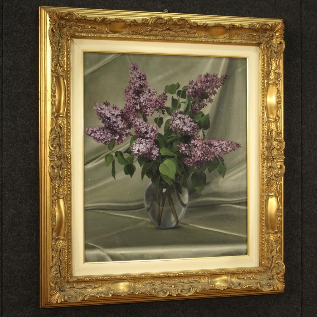 20th Century Oil on Canvas Italian Signed and Dated Still Life Painting, 1942 6