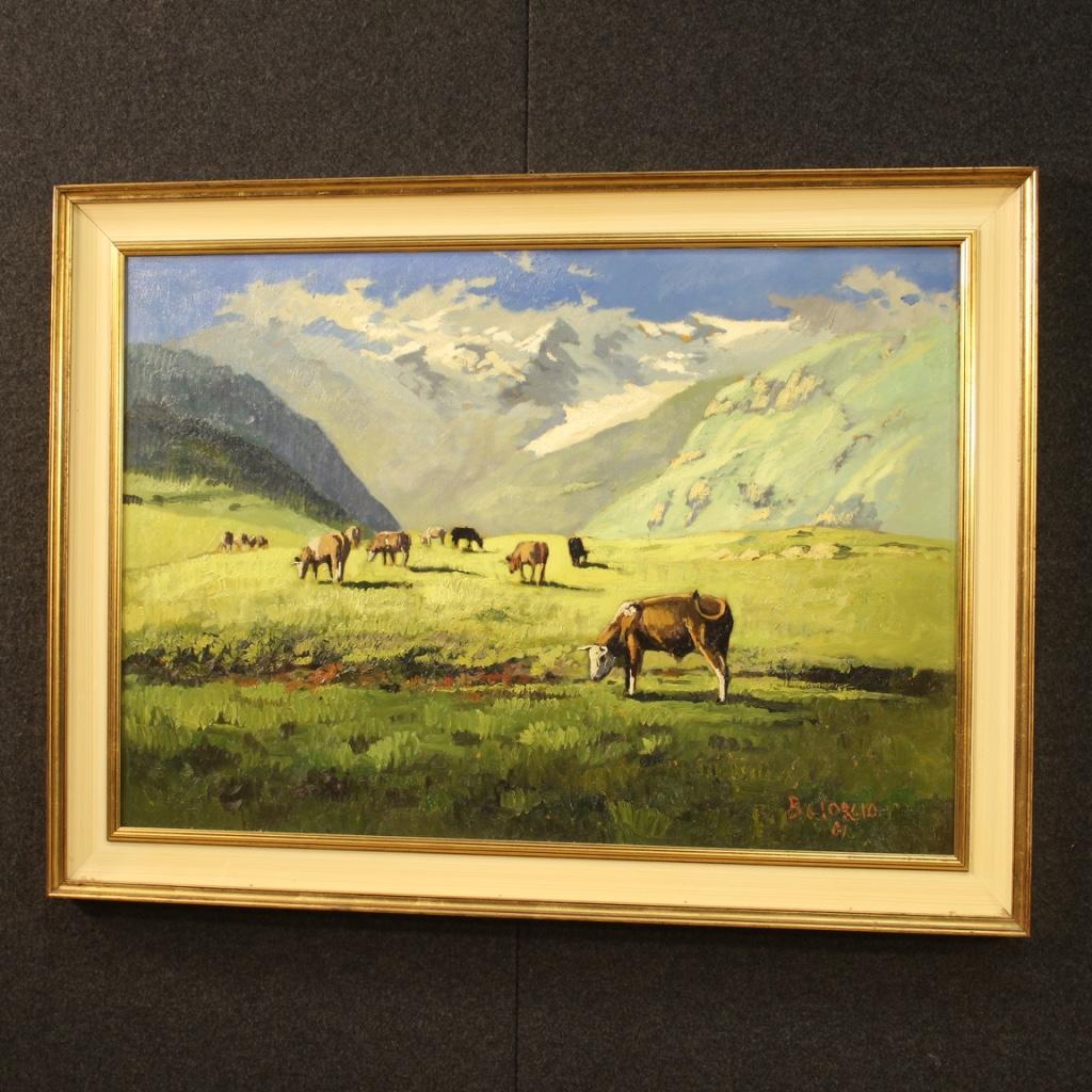 20th Century Oil on Canvas Italian Signed Landscape Painting, 1981 7
