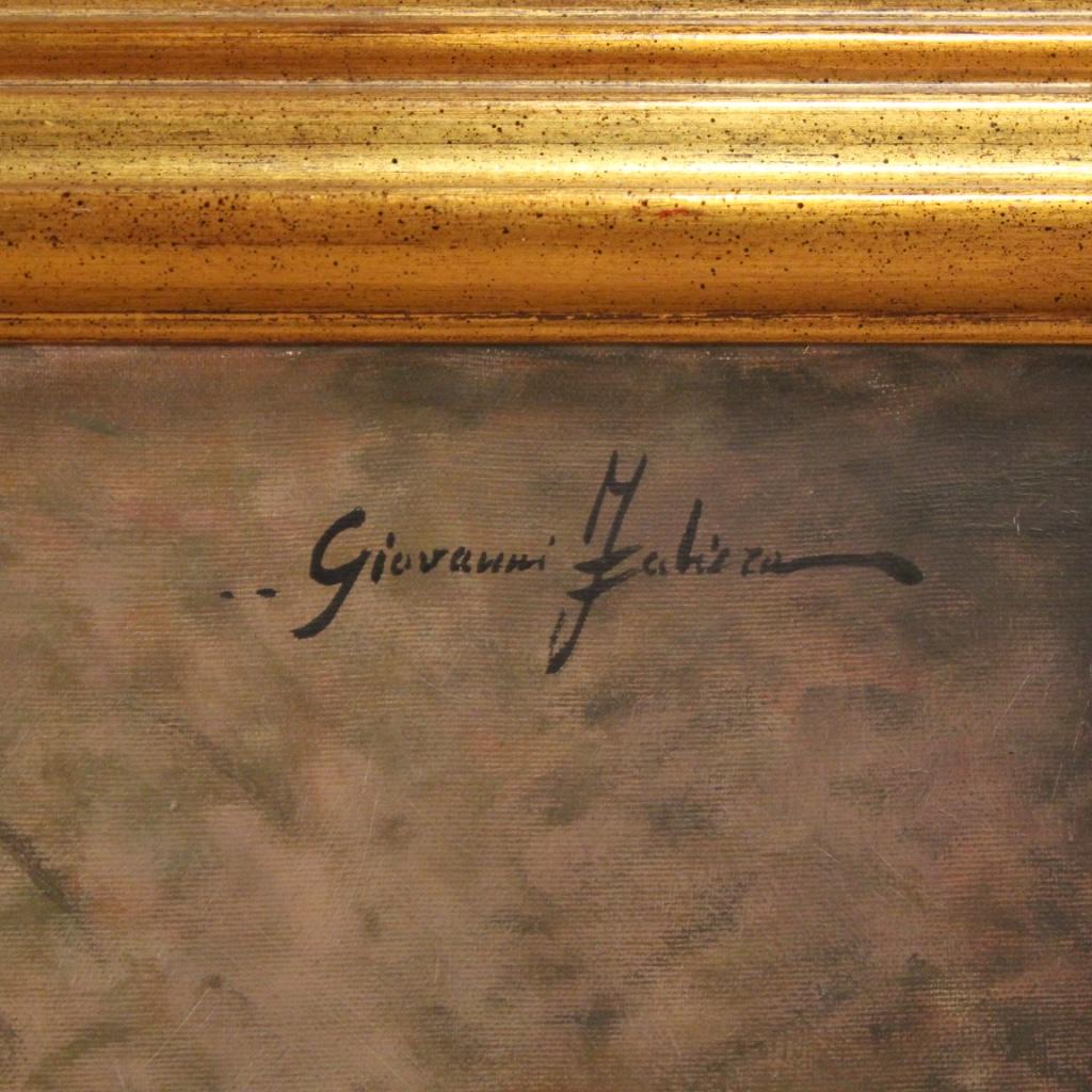 huile sur toile du 20e siècle Peinture italienne signée, 1970 Bon état - En vente à Vicoforte, Piedmont