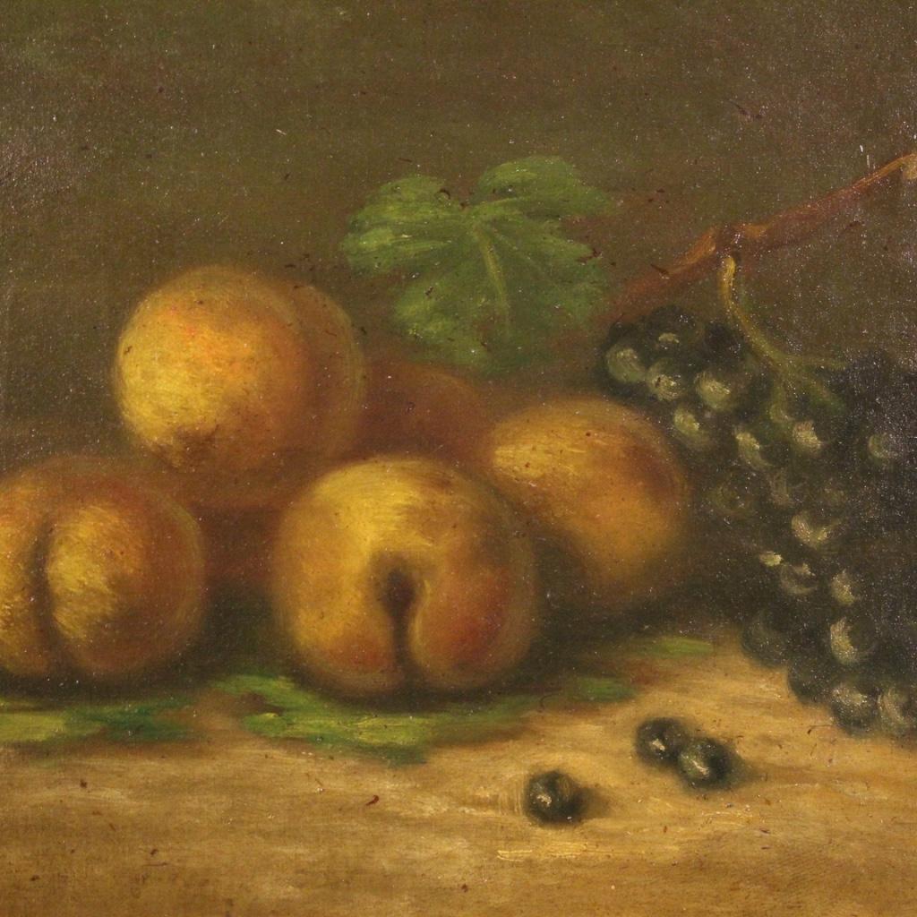20th Century Oil on Canvas Italian Signed Still Life Painting, 1950 In Good Condition In Vicoforte, Piedmont