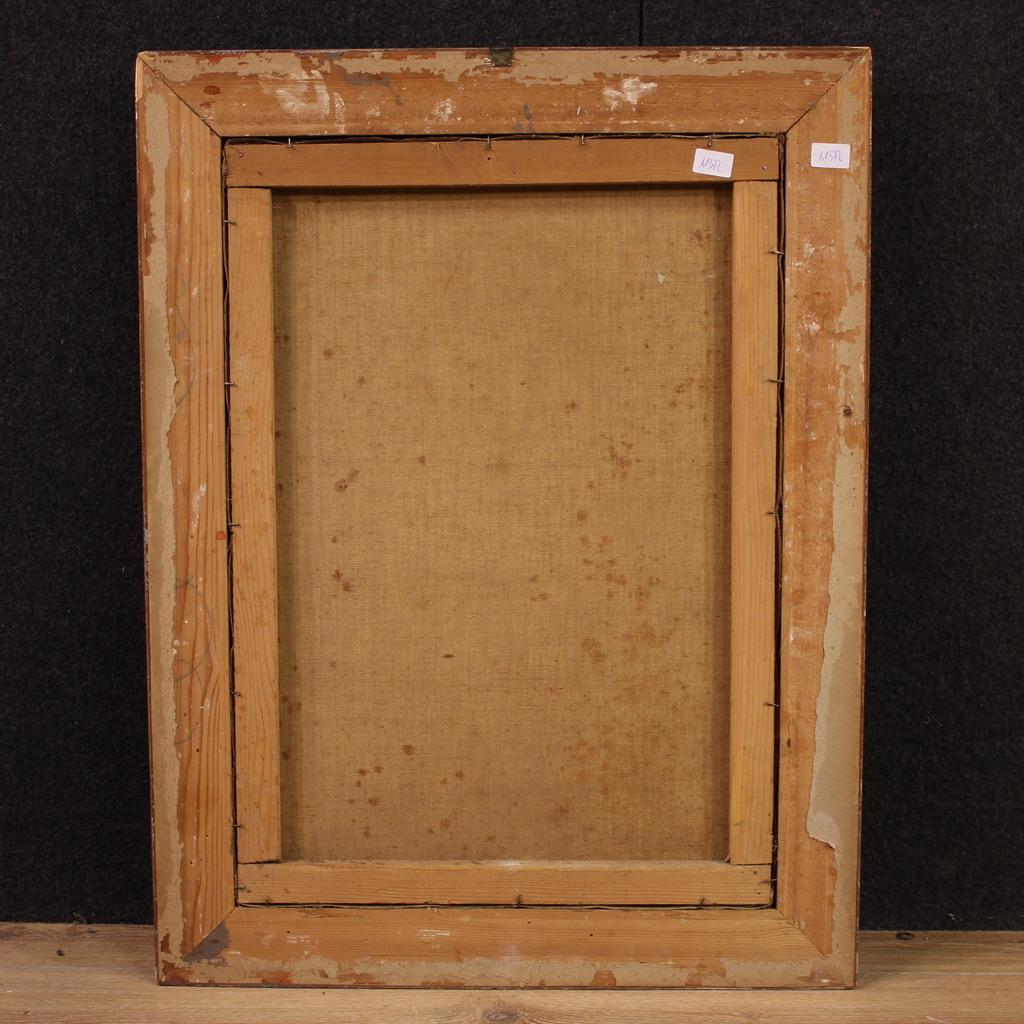 Olio su tela del XX secolo - Ritratto di ragazza firmato in Italia, 1920 in vendita 2