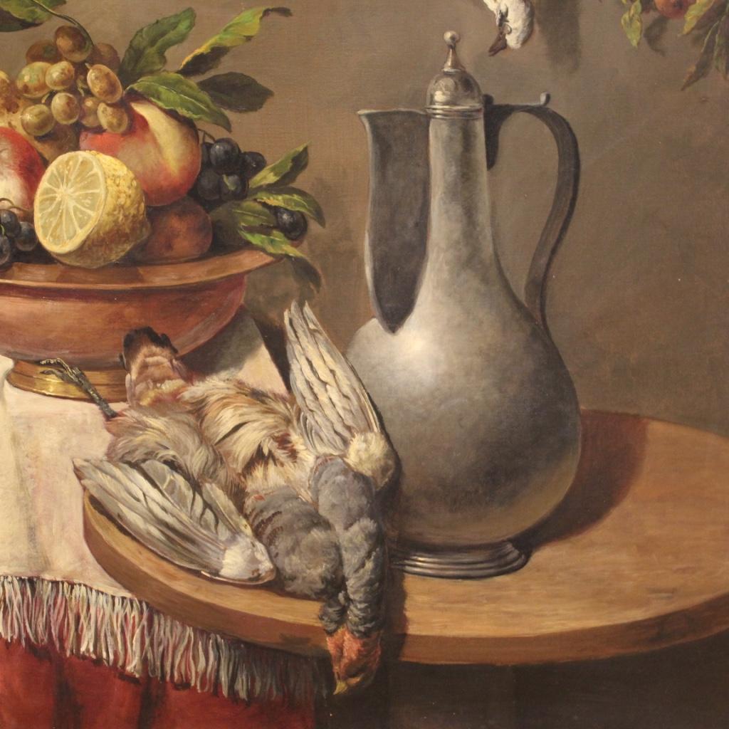 20th Century Oil on Canvas Italian Still Life Painting, 1950 in vendita 5
