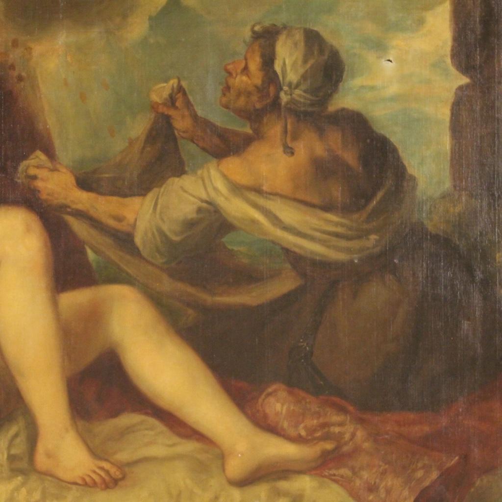 20th Century Oil on Canvas Mythological Italian Painting Danae, 1920 1
