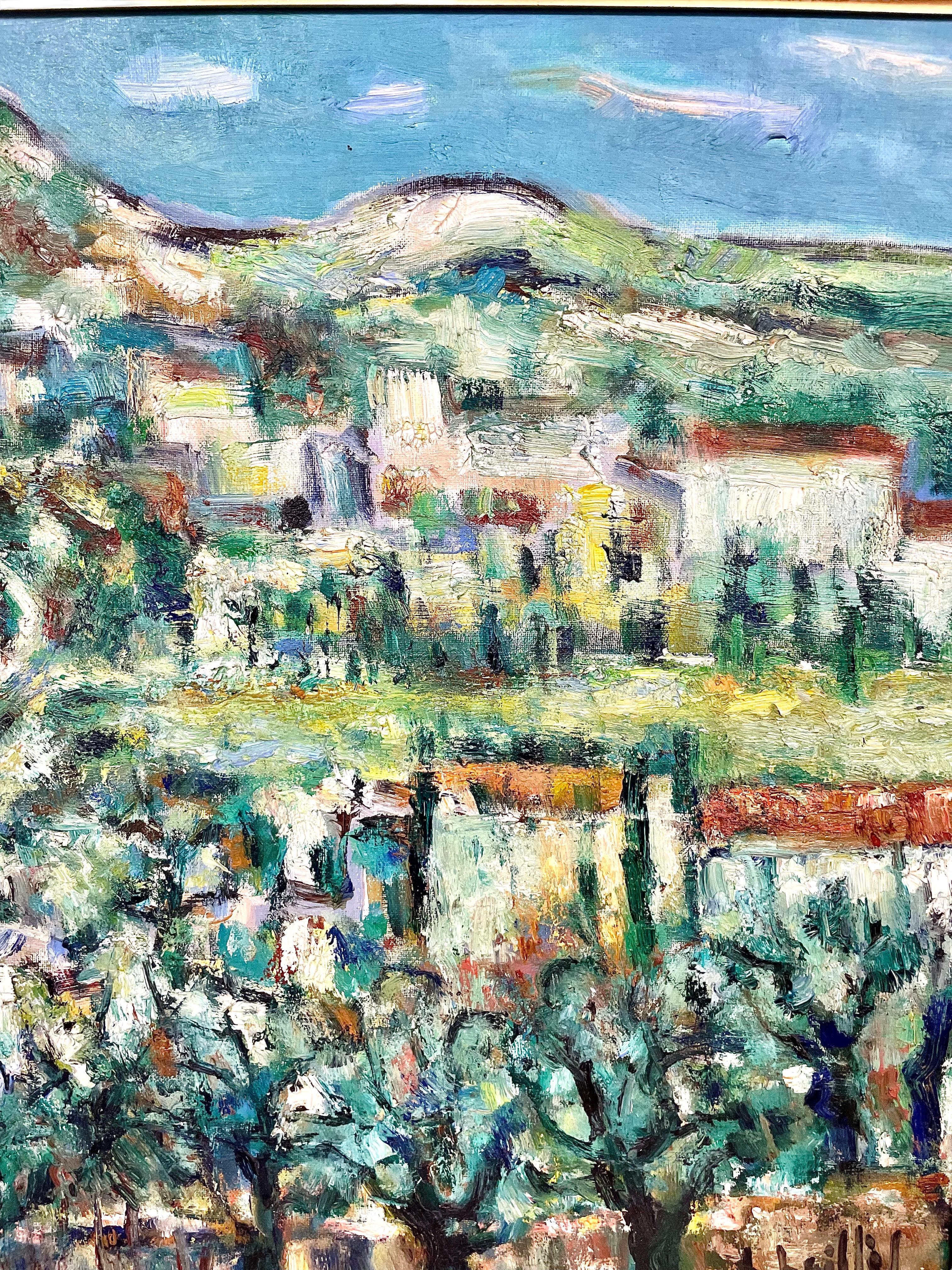 French 20th Century Oil on Canvas of Provençal Landscape For Sale