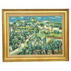 Vintage 20th Century Oil on Canvas of Provençal Landscape