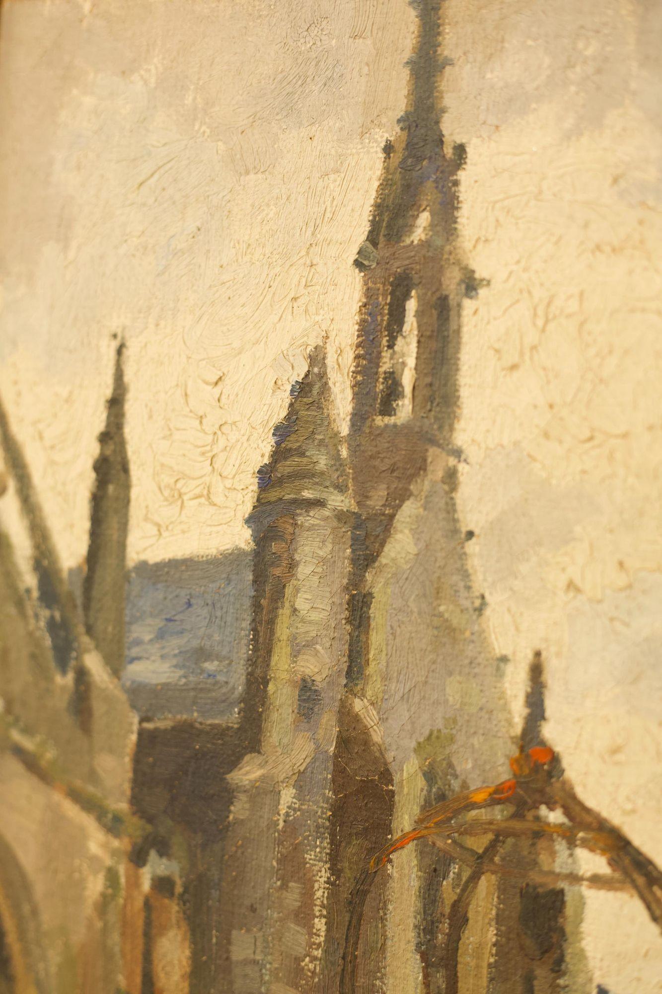 20ième siècle Peinture à l'huile sur toile du XXe siècle par Jean LaForgue en vente