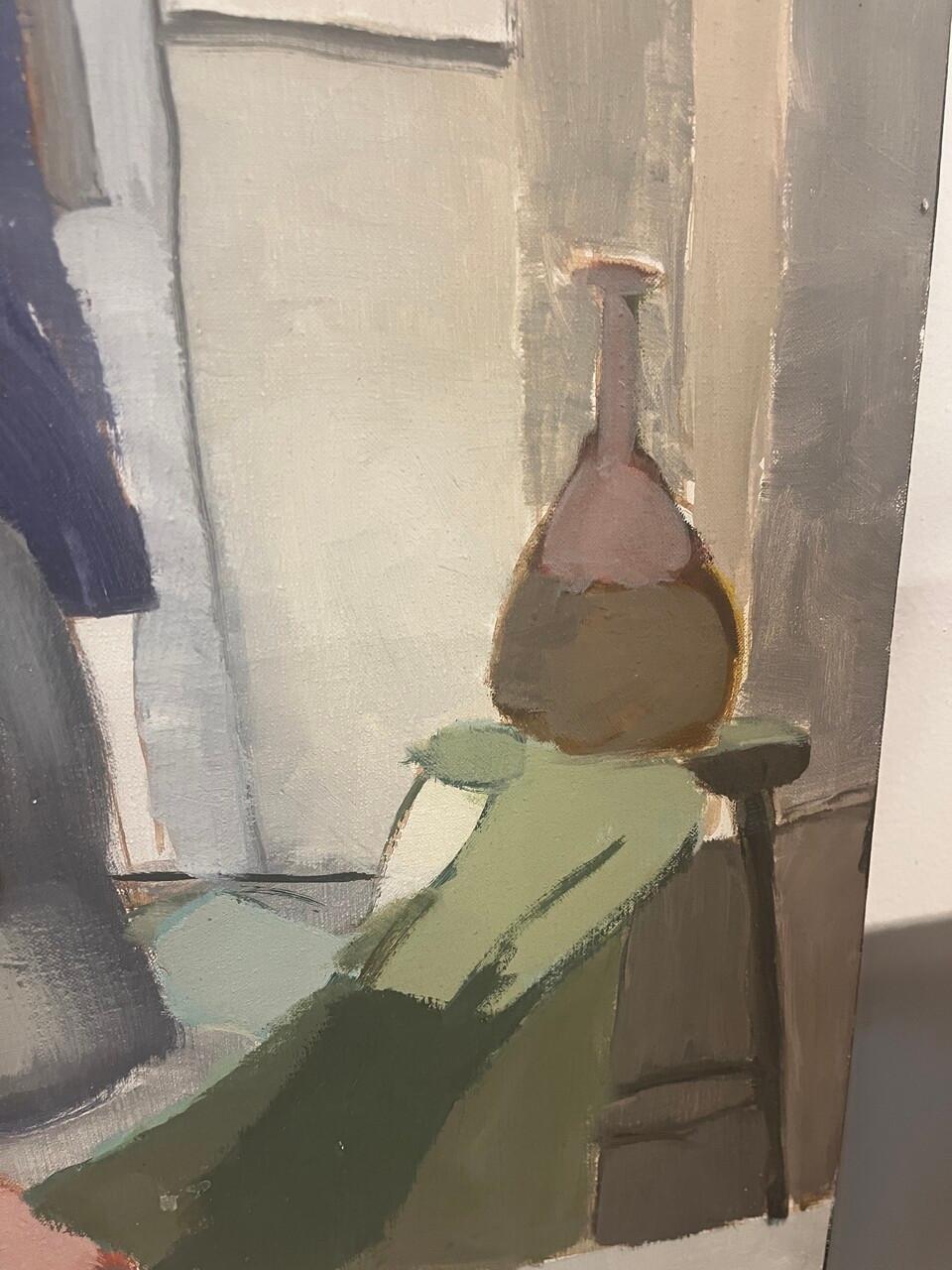 20. Jahrhundert Öl auf Leinwand Liegender Akt (Moderne) im Angebot