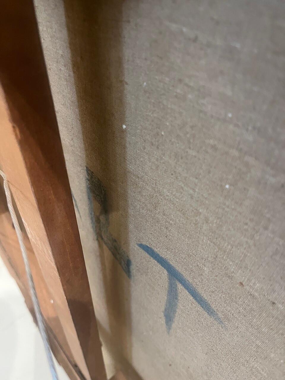 20. Jahrhundert Öl auf Leinwand Liegender Akt im Angebot 3