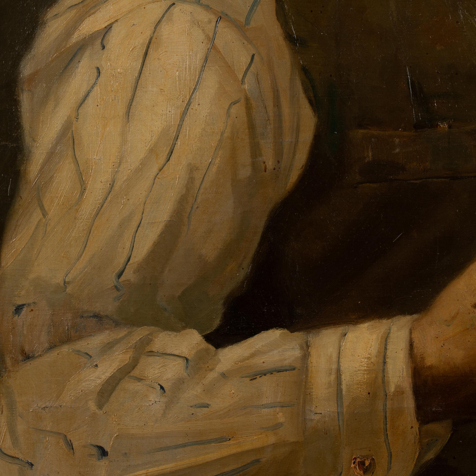 Siglo XX Óleo sobre lienzo Autorretrato del artista, firmado C. Hornung-Jensen siglo XX en venta