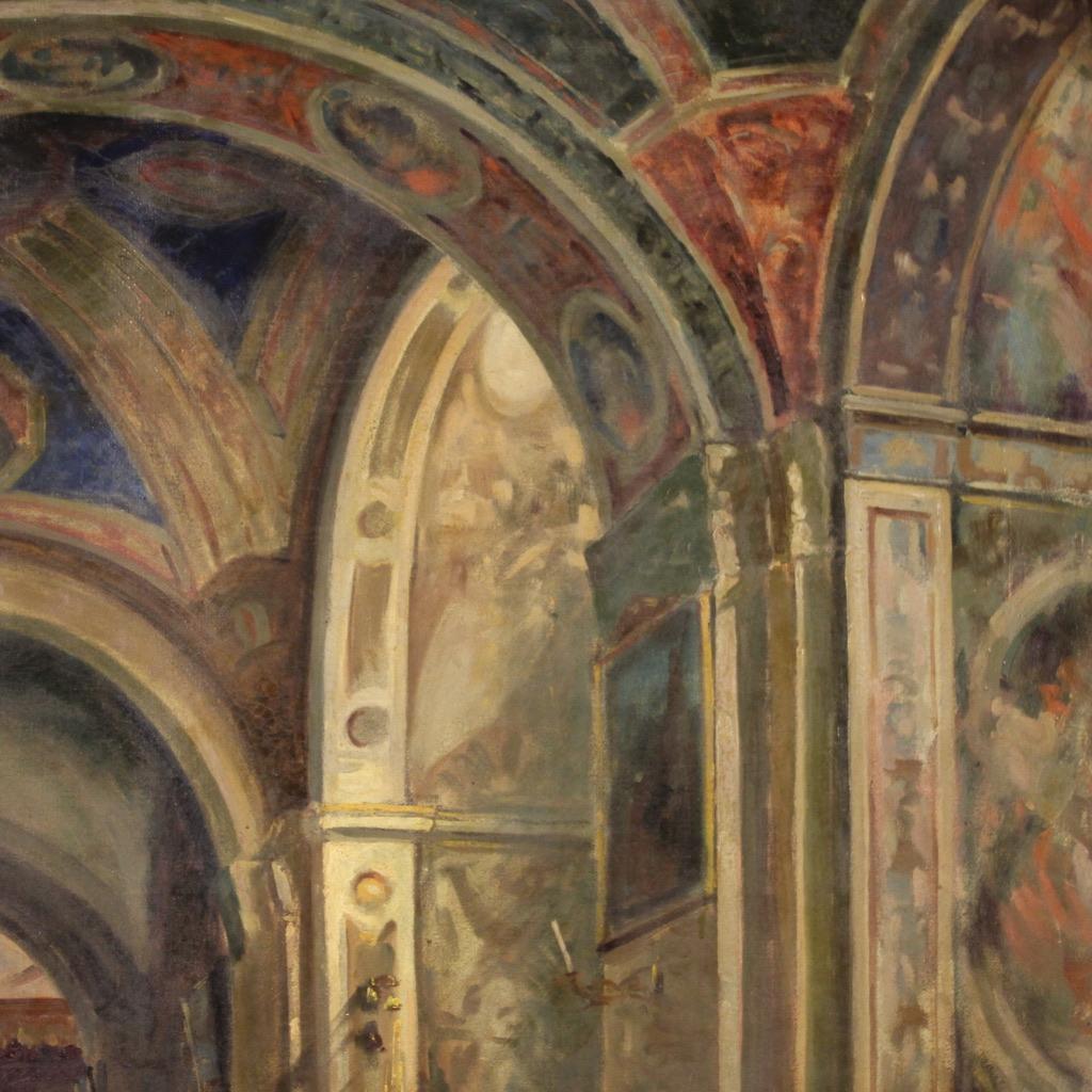20. Jahrhundert Öl auf Leinwand Signiert und datiert Italienisches Gemälde, 1924 im Angebot 5