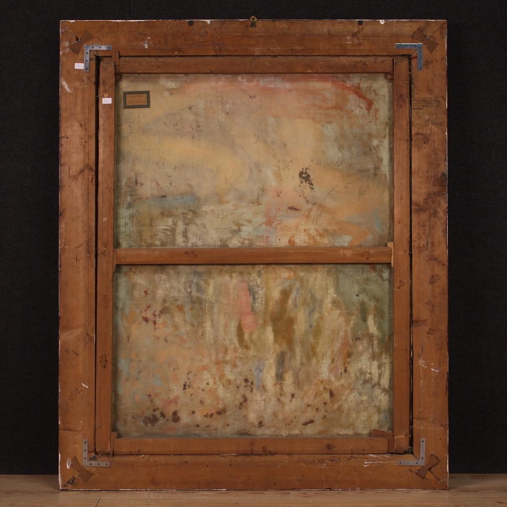 Toile huile sur toile du 20e siècle Signée et datée Peinture italienne, 1924 en vente