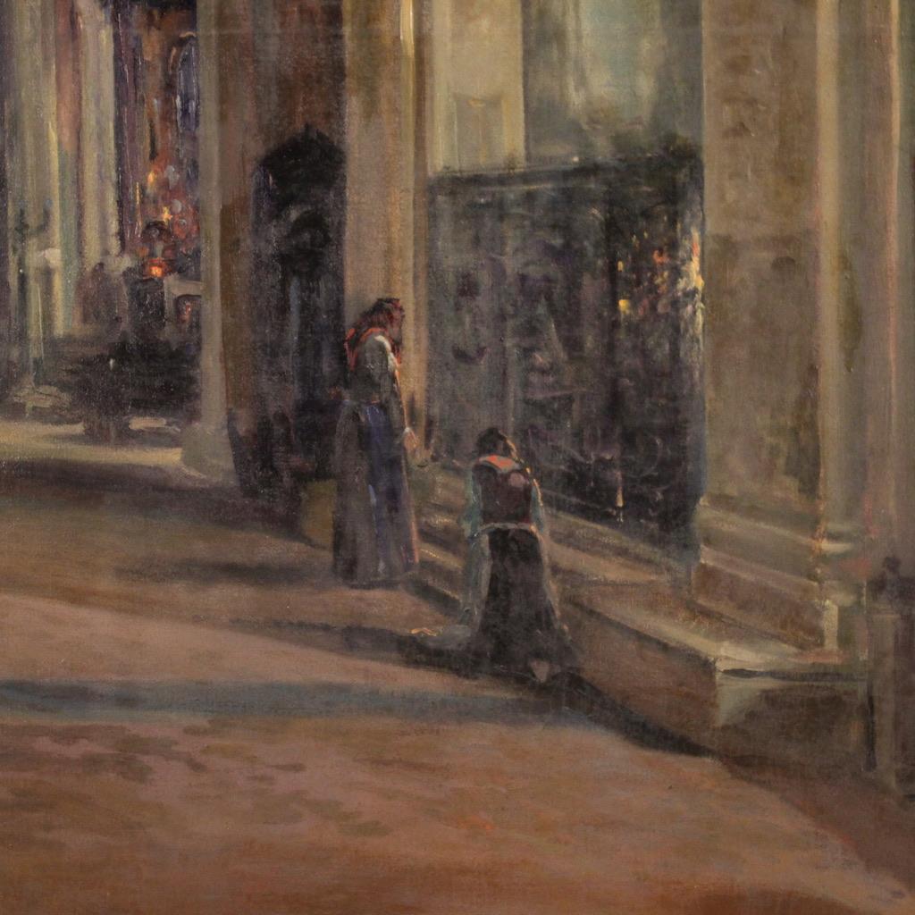 20. Jahrhundert Öl auf Leinwand Signiert und datiert Italienisches Gemälde, 1924 im Angebot 3