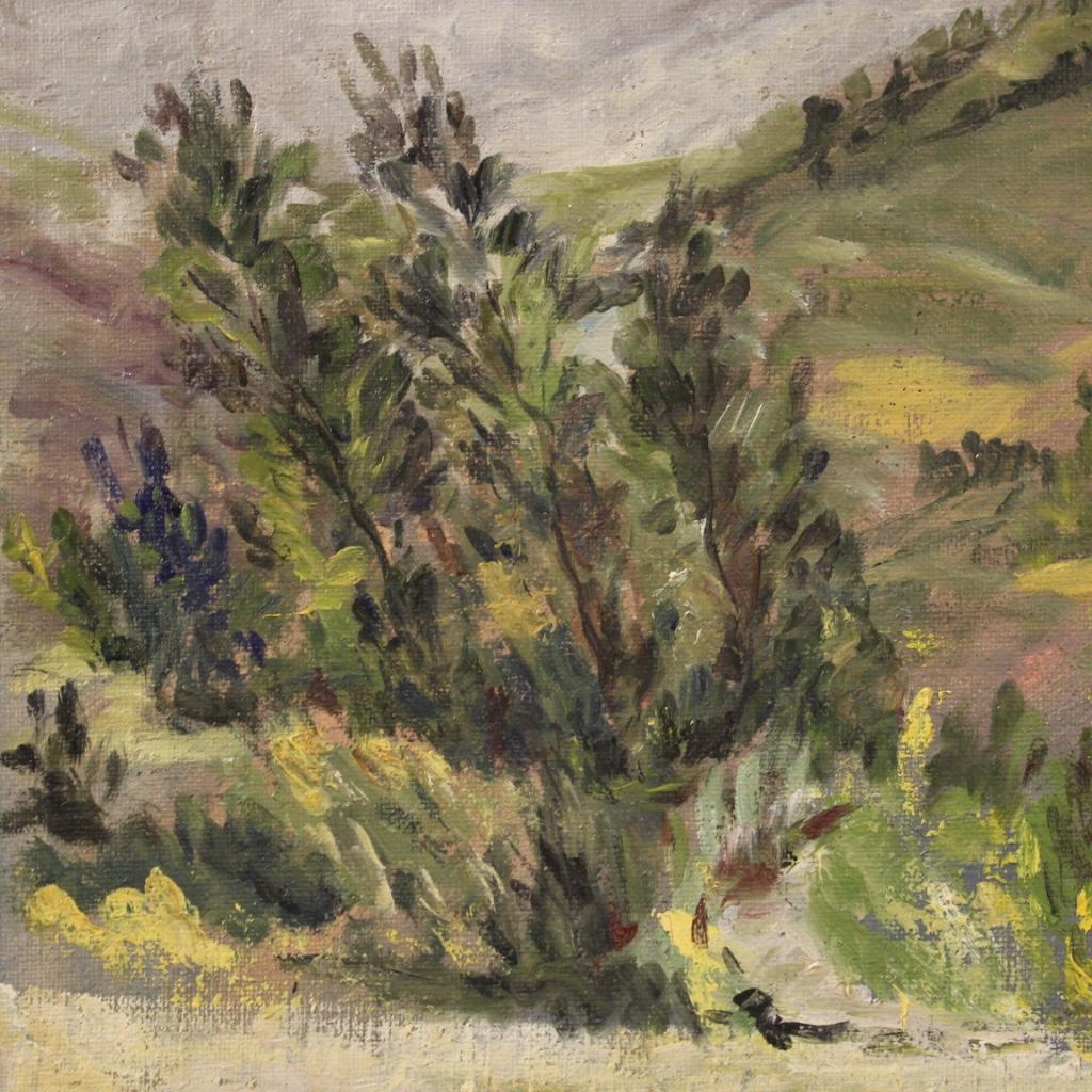 Impressionistisches italienisches Landschaftsgemälde, Öl auf Leinwand, 20. Jahrhundert, signiert, 1960 im Angebot 1