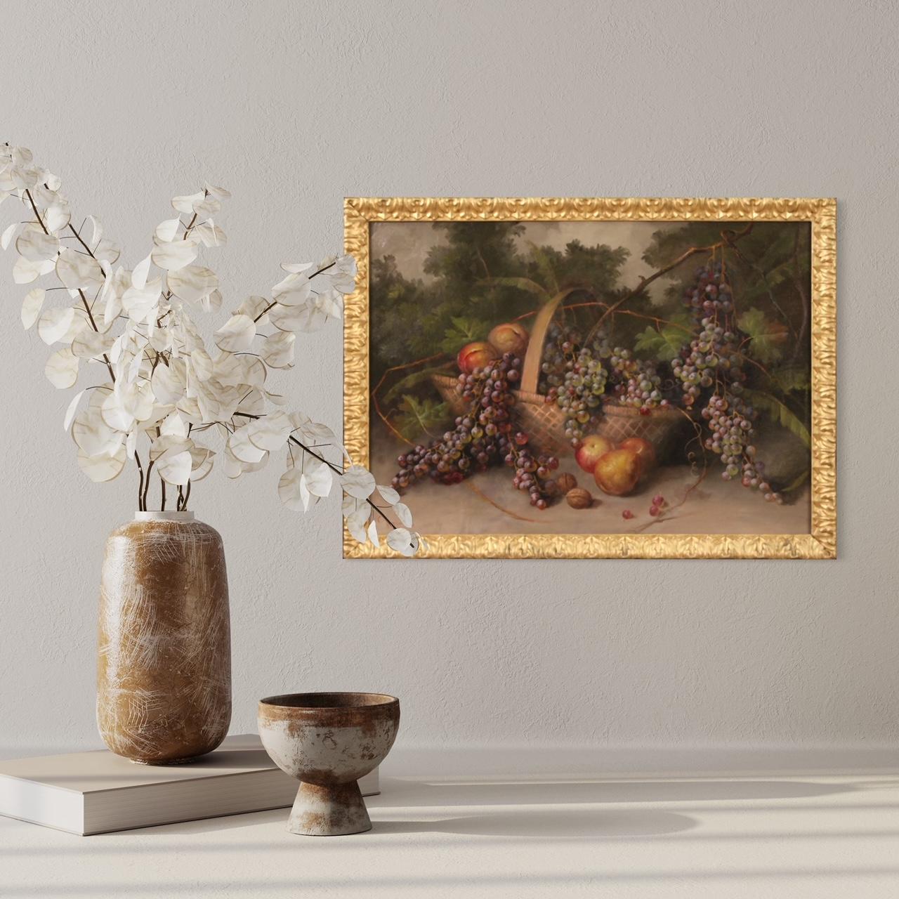 20th Century Oil On Canvas Signed Italian Still Life Painting, 1960 For Sale 5