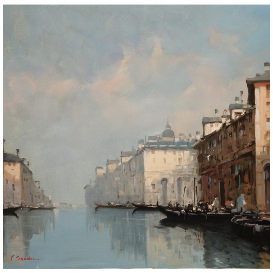 20th Century Oil on Canvas Signed Italian Venice Painting, 1970