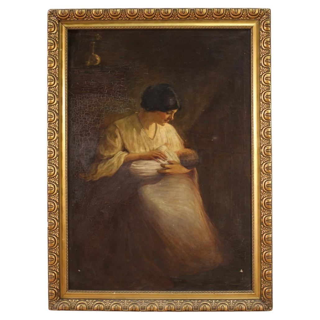 20. Jahrhundert Öl auf Leinwand Spanische Malerei Innenszene, 1920