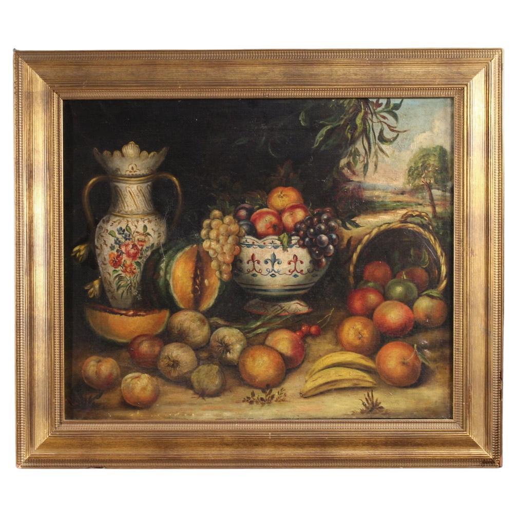 20th Century Oil on Canvas Spanish Still Life Painting, 1930 For Sale