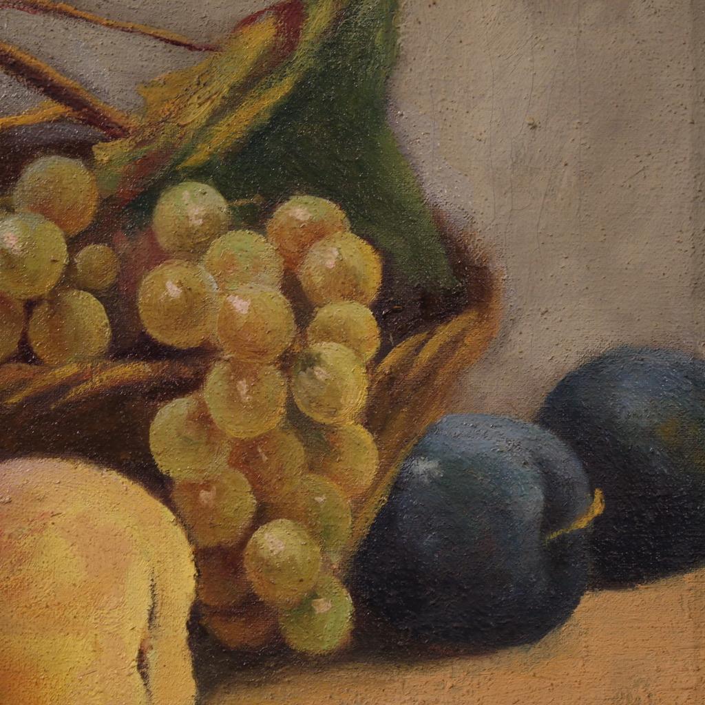 20th Century Oil on Canvas Still Life Italian Signed and Dated Painting, 1919 im Angebot 5