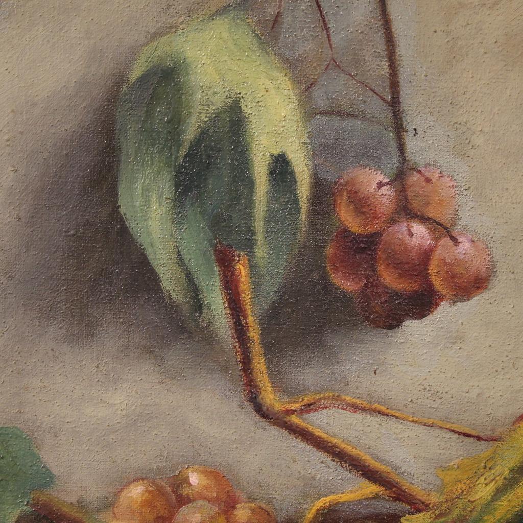 20th Century Oil on Canvas Still Life Italian Signed and Dated Painting, 1919 im Angebot 7