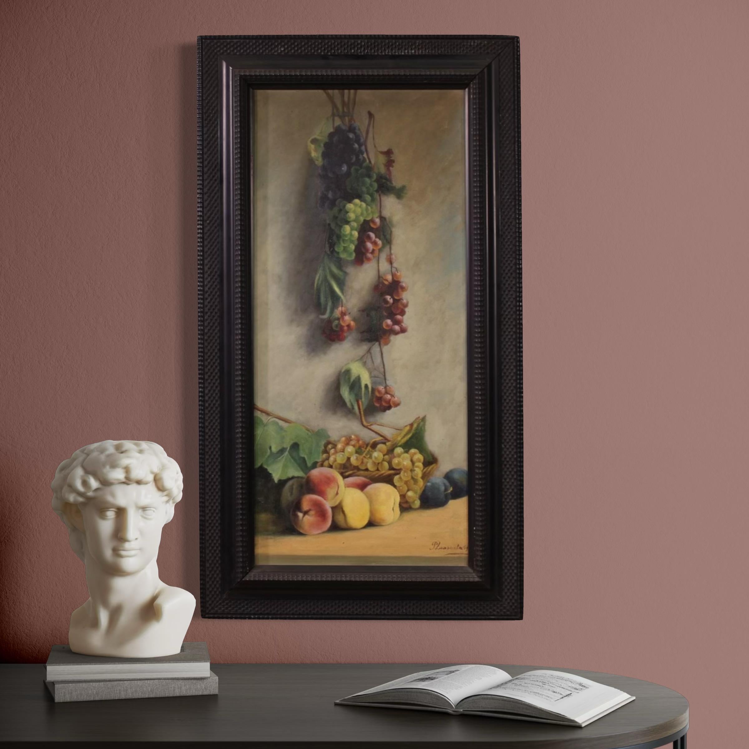 20th Century Oil on Canvas Still Life Italian Signed and Dated Painting, 1919 im Angebot 1