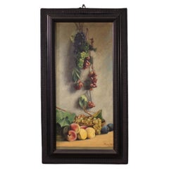 20th Century Oil on Canvas Still Life Italian Signed and Dated Painting, 1919