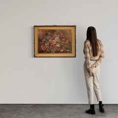 20th Century Oil on Copper Italian Signed Antonioli Still Life Painting, 1970
