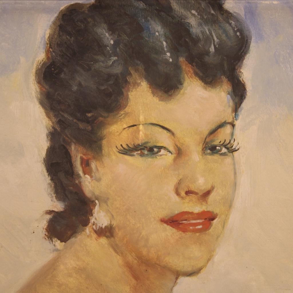 20th Century Oil on Masonite French Signed Nude Female Painting, 1960 7