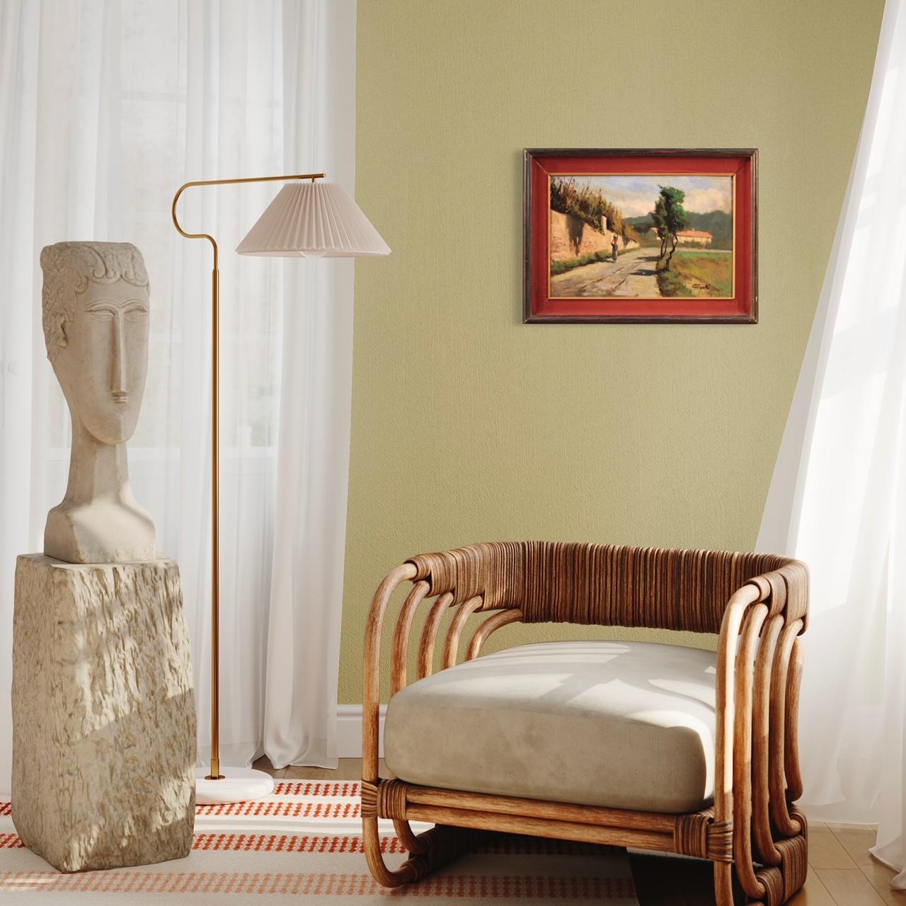 siglo XX Óleo sobre masonita Italiano Firmado  C. Filippelli Paisaje en venta 5