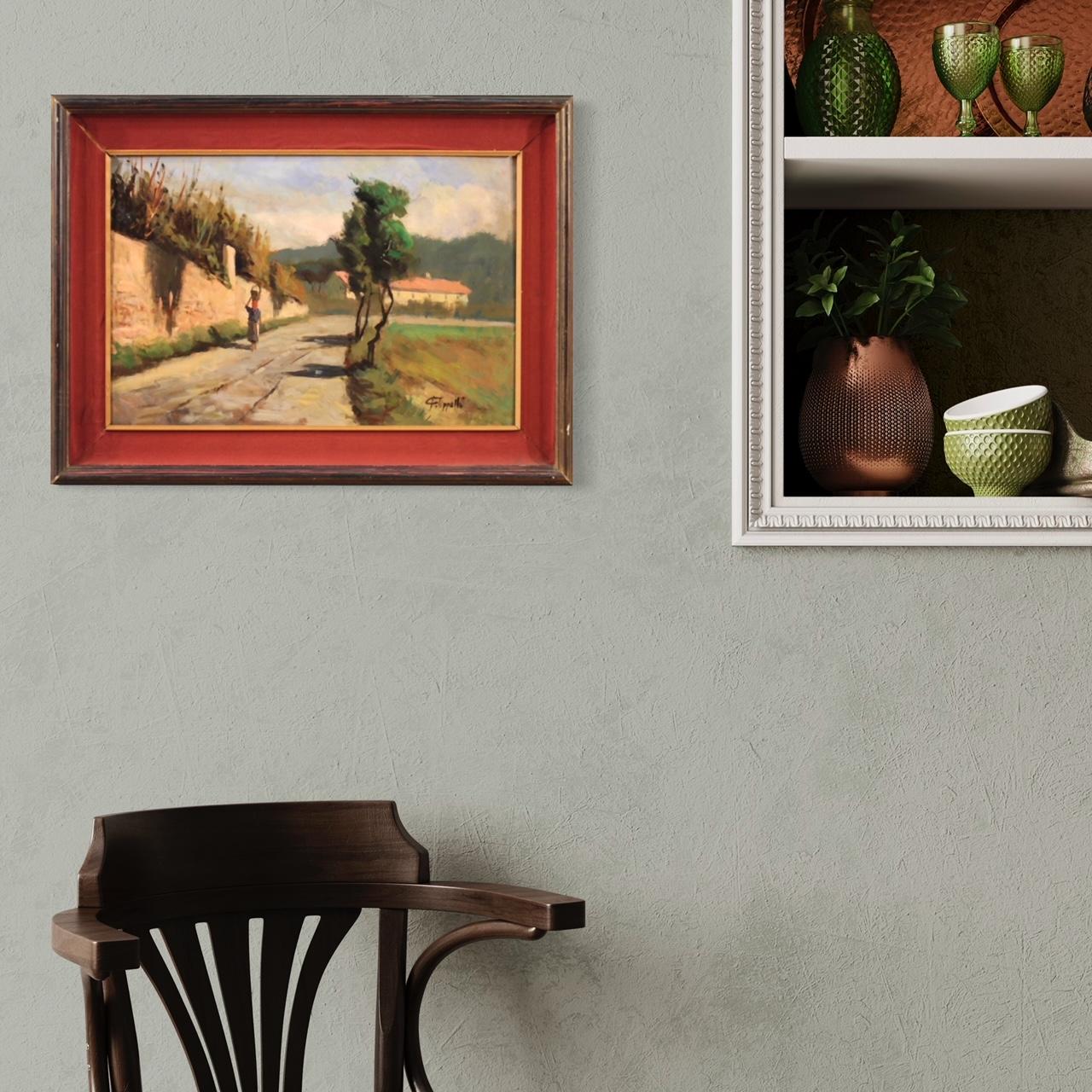 siglo XX Óleo sobre masonita Italiano Firmado  C. Filippelli Paisaje en venta 8