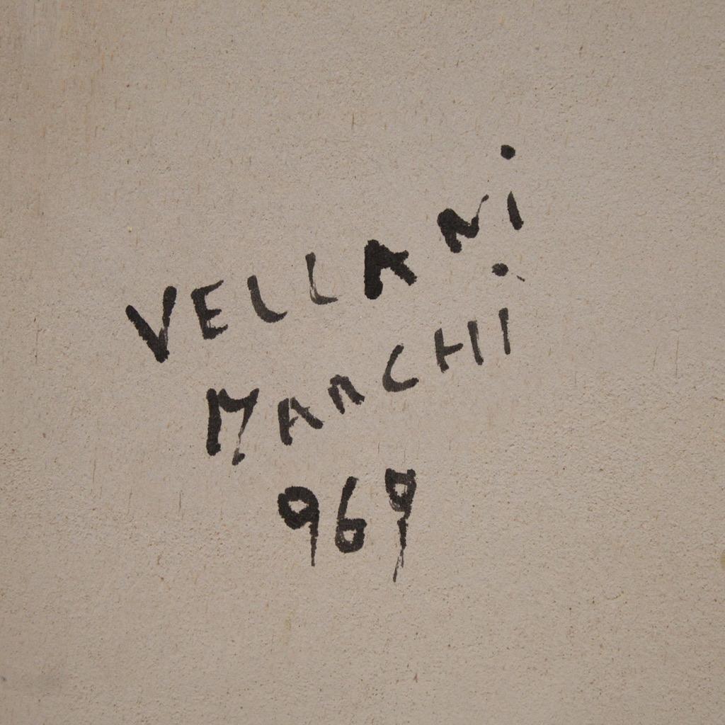 20. Jahrhundert Öl auf Masonit Akt Italienische Malerei Signiert Mario Vellani Marchi (Geölt) im Angebot