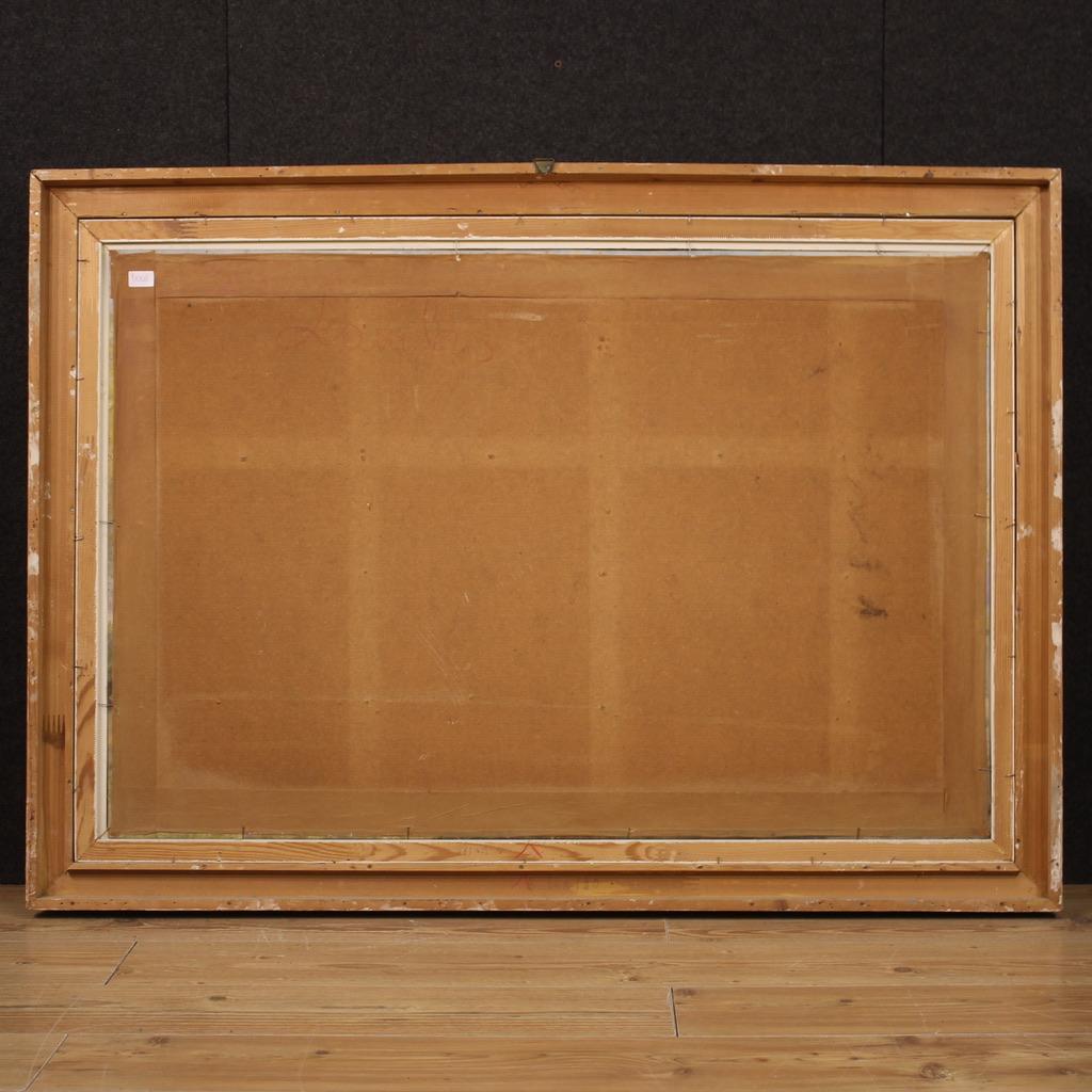 siglo XX Óleo sobre masonita Firmado A. Corradi Paisaje Pintura italiana, 1950 en venta 3