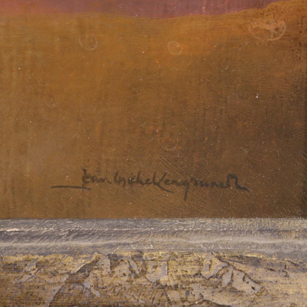 20. Jahrhundert Öl auf Platte Französisch signiert Weiblicher Akt Gemälde, 1990 im Zustand „Gut“ im Angebot in Vicoforte, Piedmont
