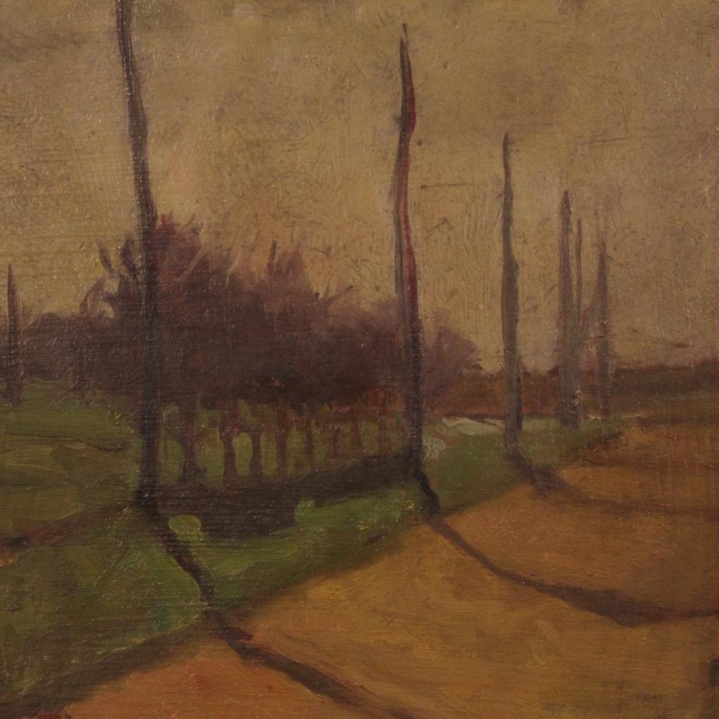 20th Century Oil on Panel Italian Signed Landscape Painting, 1960 6