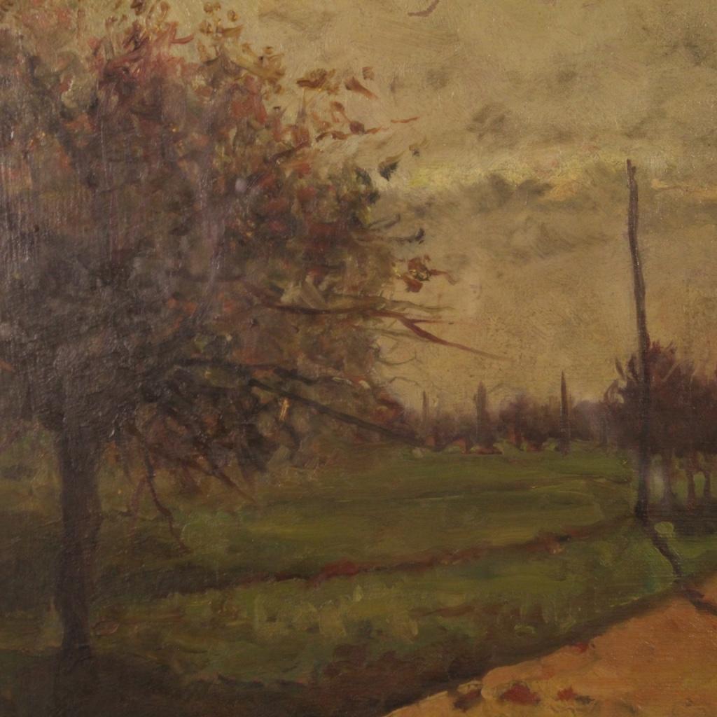 20th Century Oil on Panel Italian Signed Landscape Painting, 1960 1