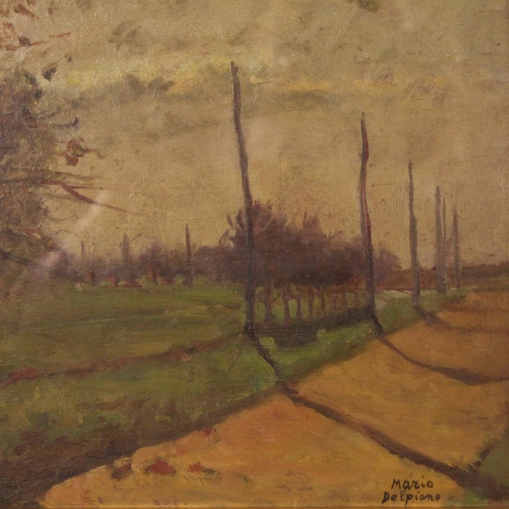 20th Century Oil on Panel Italian Signed Landscape Painting, 1960 2