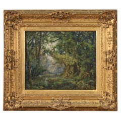 20th Century Oil on Panel Italian Signed Luigi Onetti Landscape Painting, 1925