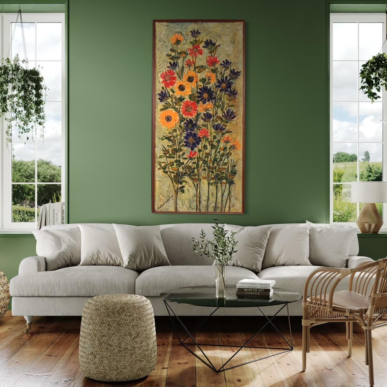 huile sur panneau du 20e siècle Nature morte italienne signée, 1960 en vente 6