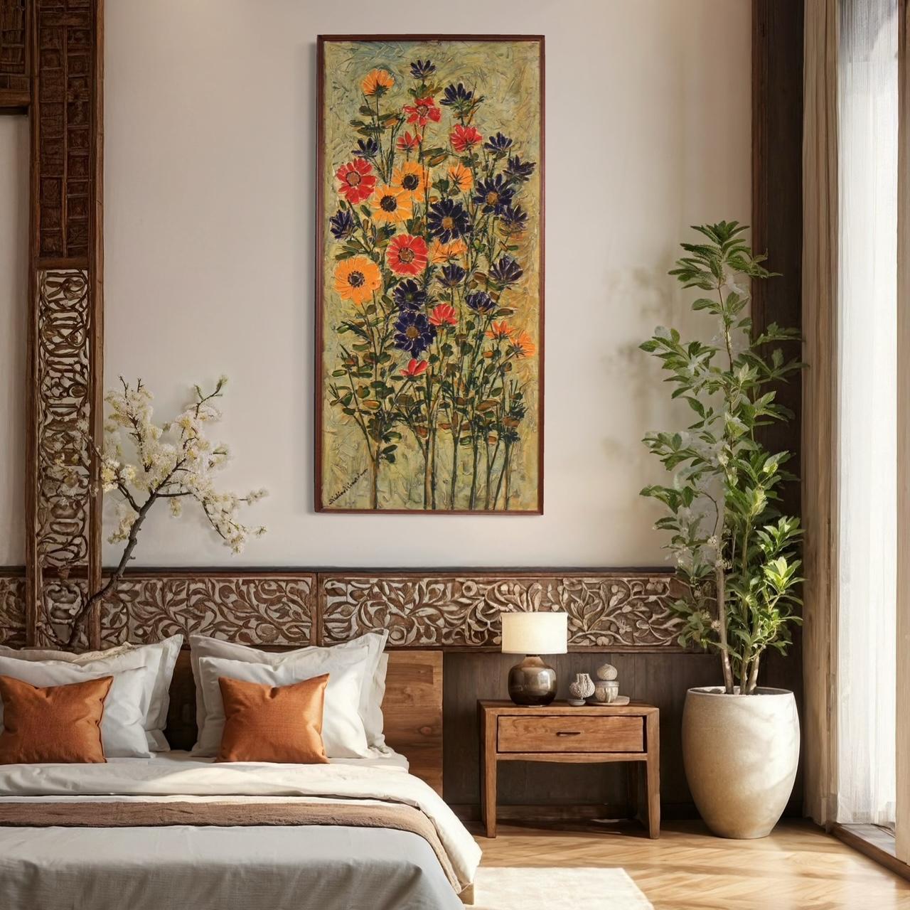 huile sur panneau du 20e siècle Nature morte italienne signée, 1960 en vente 2