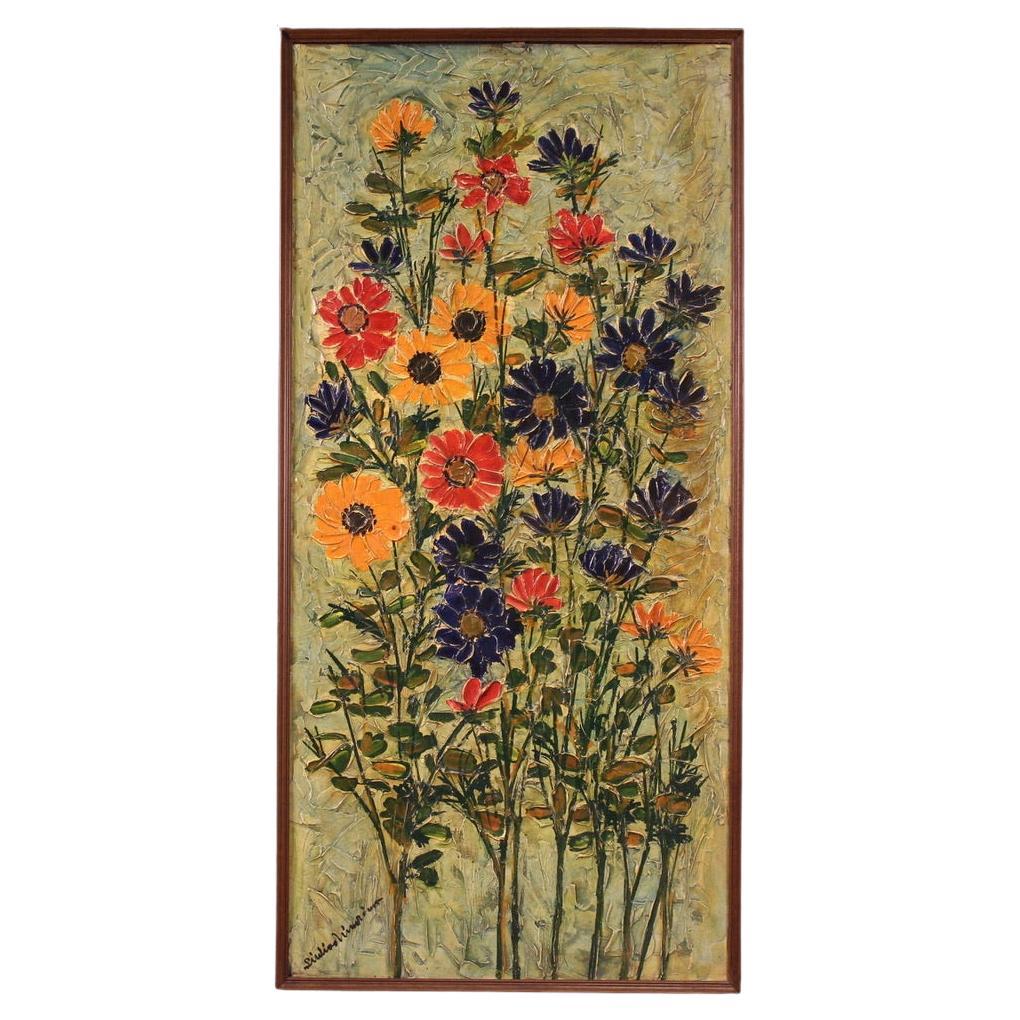 huile sur panneau du 20e siècle Nature morte italienne signée, 1960 en vente