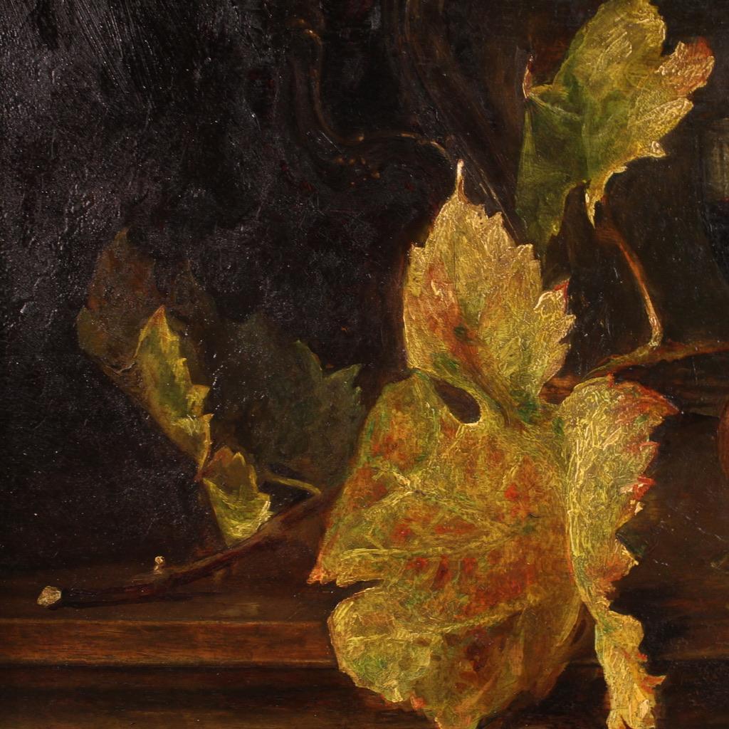 20th Century Oil on Panel Italian Still Life Painting With fruit, 1920 6