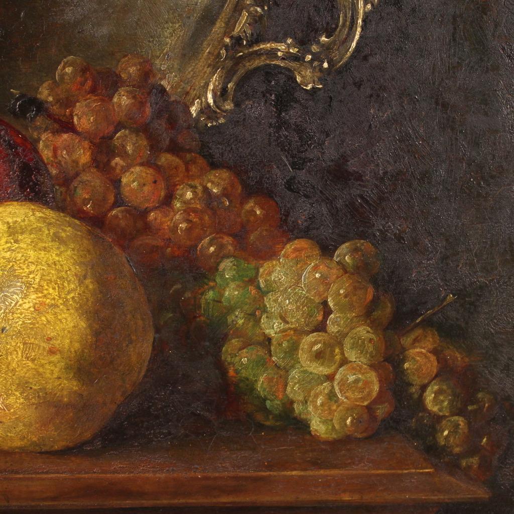 20th Century Oil on Panel Italian Still Life Painting With fruit, 1920 7