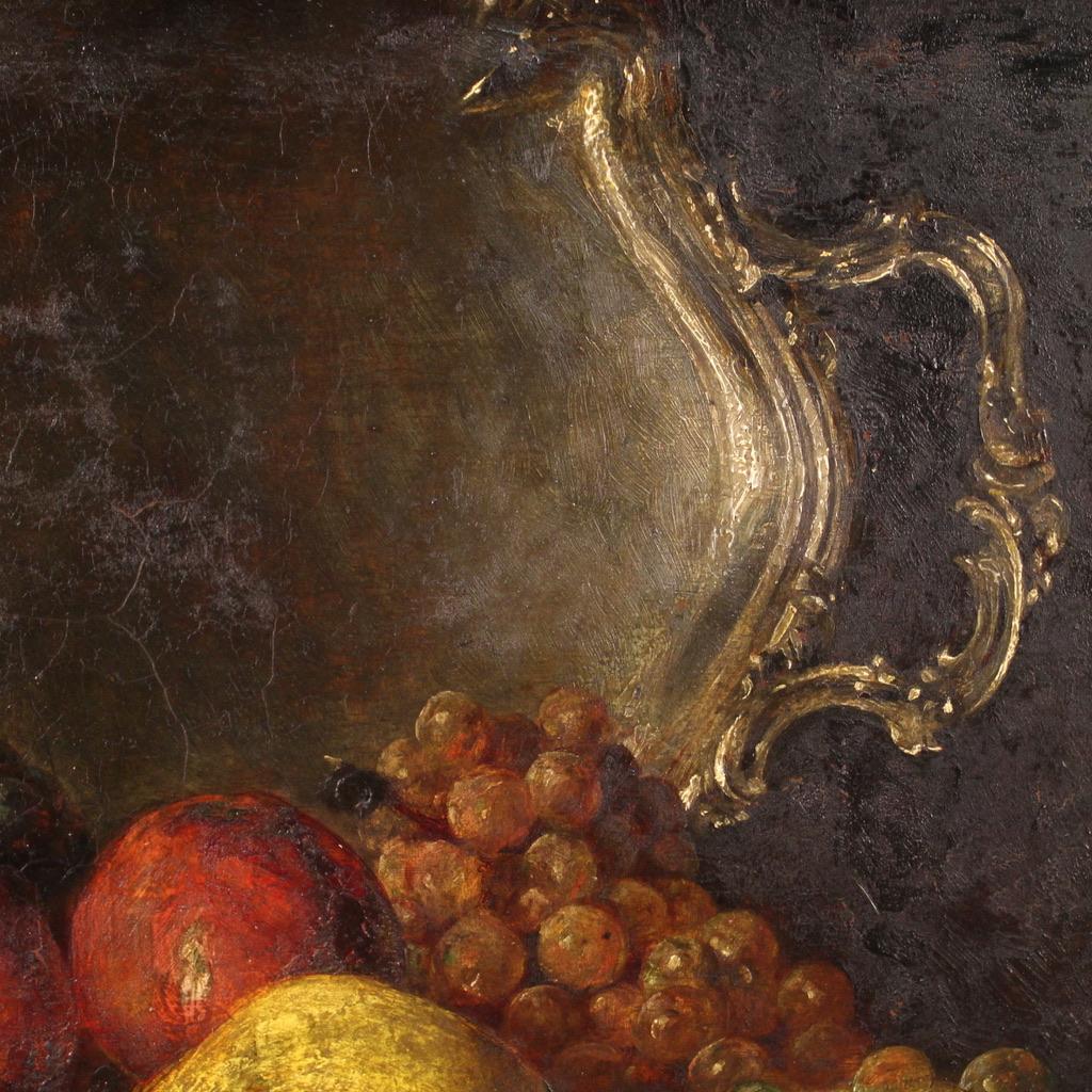 20th Century Oil on Panel Italian Still Life Painting With fruit, 1920 2